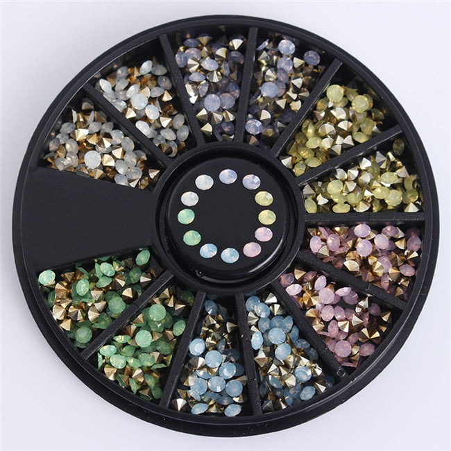 BORN PRETTY Nail Rhinestone Small Irregular Beads Mixed Color Stone Manicuring 3D Nail Art Decoration In Wheel Nails Accessories