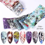 Load image into Gallery viewer, 10 Sheets Nail Transfer Foil Marble Nail Art Stickers Retro Pattern Nail Art Decals DIY Nails Accessories 4*100cm
