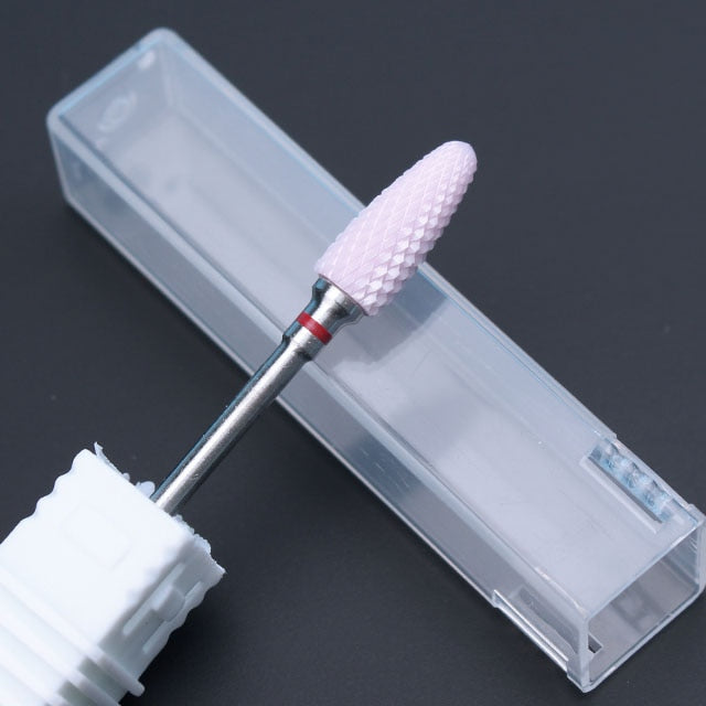 Ceramic Milling Cutter Manicure Nail Drill Bits Electric Nail Files Pink Blue Grinding Bits Mills Cutter Burr Accessories