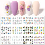 Load image into Gallery viewer, 1 Sheet 3D Floral Nail Sticker Adhesive Plants Colorful Beautiful Flowers Nail Transfer Sticker Decals Nail Art Decoration
