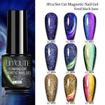 Load image into Gallery viewer, LILYCUTE 7ML 9D Cat Magnetic Gel Polish Set Semi Permanent Soak Off UV LED Glitter Nails Magnet Stick Black Gel Needed
