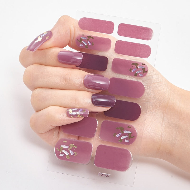 Two Sorts 0f Nail Stickers Glitter Series Novidades Designer Nail Decals Nails Art Decoration Nailart Sticker Nail Strips