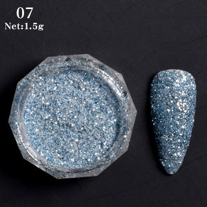 1 Box Hot Sale Iridescent Nail Powders Shiny Nail Glitters Dust Decorations For Nail Art Chrome Pigment DIY Accessories