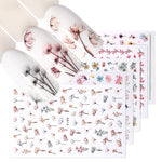 Load image into Gallery viewer, 1 Sheet 3D Floral Nail Sticker Adhesive Plants Colorful Beautiful Flowers Nail Transfer Sticker Decals Nail Art Decoration
