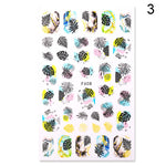 Load image into Gallery viewer, 1 Sheet 3D Floral Nail Sticker Adhesive Plants Colorful Beautiful Flowers Nail Transfer Sticker Decals Nail Art Decoration
