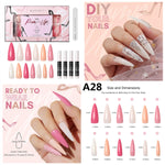 Load image into Gallery viewer, Makartt Acrylic Nail Kit, Press On Nails Set 240pcs Ballerina Nail Tips Full Cover Nude 4pcs Nail Glues 1pcs Nail File Fake Nail
