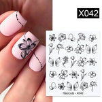 Load image into Gallery viewer, 1 Sheet 3D Floral Nail Sticker Adhesive Plants Colorful Beautiful Flowers Nail Transfer Sticker Decals Nail Art Decoration
