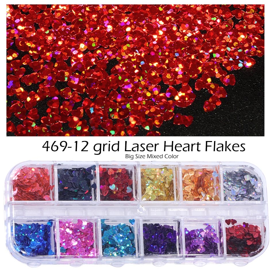 Sparkly Foil Nails Sequins Irregular Aluminum Gold Red Summer Design Set Nail Glitter Flakes Gel DIY Manicure Accessories CH950