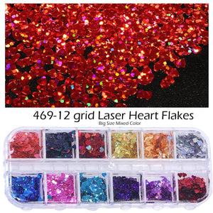 Sparkly Foil Nails Sequins Irregular Aluminum Gold Red Summer Design Set Nail Glitter Flakes Gel DIY Manicure Accessories CH950