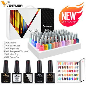 New 60 Fashion Color Venalisa Gel Polish Varnish Color Gel Polish For Nail Art Design Nail Gel Nail Salon Used Nail Gel Kit