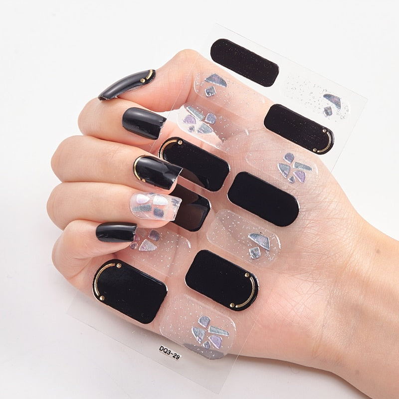 Two Sorts 0f Nail Stickers Glitter Series Novidades Designer Nail Decals Nails Art Decoration Nailart Sticker Nail Strips