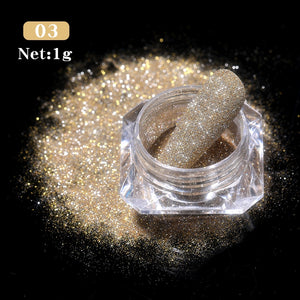 1 Box Hot Sale Iridescent Nail Powders Shiny Nail Glitters Dust Decorations For Nail Art Chrome Pigment DIY Accessories