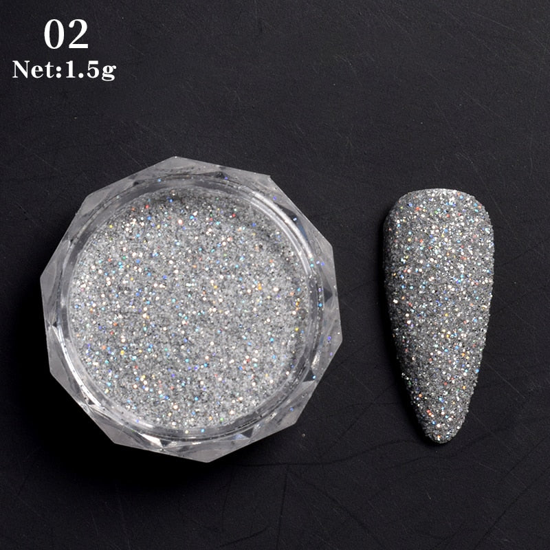 1 Box Hot Sale Iridescent Nail Powders Shiny Nail Glitters Dust Decorations For Nail Art Chrome Pigment DIY Accessories