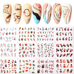 Load image into Gallery viewer, 1 Sheet 3D Floral Nail Sticker Adhesive Plants Colorful Beautiful Flowers Nail Transfer Sticker Decals Nail Art Decoration
