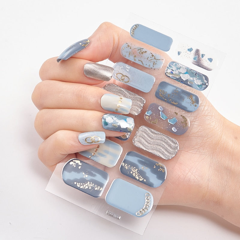 Two Sorts 0f Nail Stickers Glitter Series Novidades Designer Nail Decals Nails Art Decoration Nailart Sticker Nail Strips