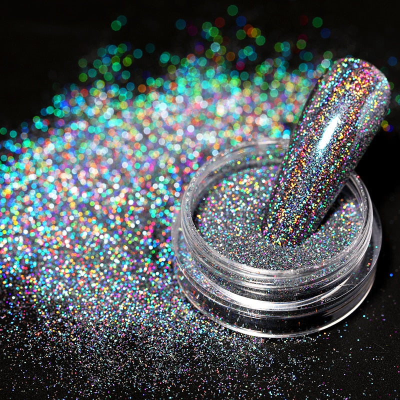 1 Box Hot Sale Iridescent Nail Powders Shiny Nail Glitters Dust Decorations For Nail Art Chrome Pigment DIY Accessories