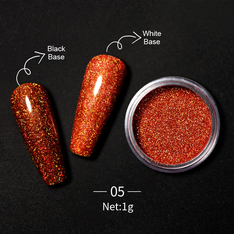 1 Box Hot Sale Iridescent Nail Powders Shiny Nail Glitters Dust Decorations For Nail Art Chrome Pigment DIY Accessories