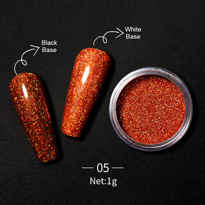 1 Box Hot Sale Iridescent Nail Powders Shiny Nail Glitters Dust Decorations For Nail Art Chrome Pigment DIY Accessories