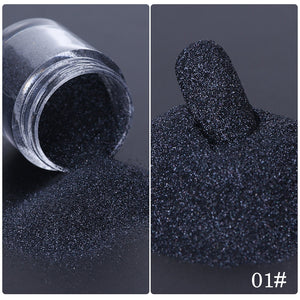 1 Box Nail Art Sugar Powder Black White Dipping Powder Dust Nail Art Pigment Glitter Laser Sequin Decoration Manicure JIMN-1