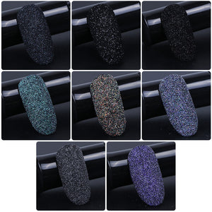 1 Box Nail Art Sugar Powder Black White Dipping Powder Dust Nail Art Pigment Glitter Laser Sequin Decoration Manicure JIMN-1