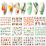 Load image into Gallery viewer, 1 Sheet 3D Floral Nail Sticker Adhesive Plants Colorful Beautiful Flowers Nail Transfer Sticker Decals Nail Art Decoration
