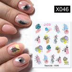 Load image into Gallery viewer, 1 Sheet 3D Floral Nail Sticker Adhesive Plants Colorful Beautiful Flowers Nail Transfer Sticker Decals Nail Art Decoration
