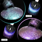 Load image into Gallery viewer, LILYCUTE 7ml 9D Reflective Cat Magnetic Gel Nail Polish Glitter Vernis Semi Permanent Soak Off Magnetic UV Gel Nail Art Gel
