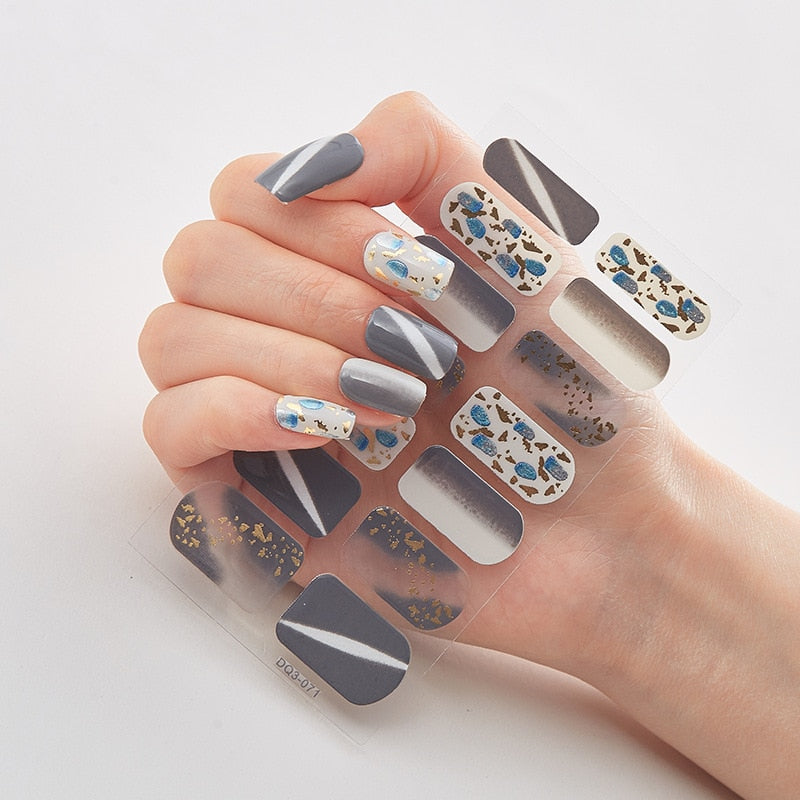 Two Sorts 0f Nail Stickers Glitter Series Novidades Designer Nail Decals Nails Art Decoration Nailart Sticker Nail Strips