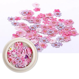 Nail Art Color Mixed Flower  Wood Pulp Piece Small Daisy Rose  Fresh Pastoral Nail Dried Flower Patch  DIY Nail Art Decoration