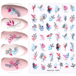 Load image into Gallery viewer, 1 Sheet 3D Floral Nail Sticker Adhesive Plants Colorful Beautiful Flowers Nail Transfer Sticker Decals Nail Art Decoration
