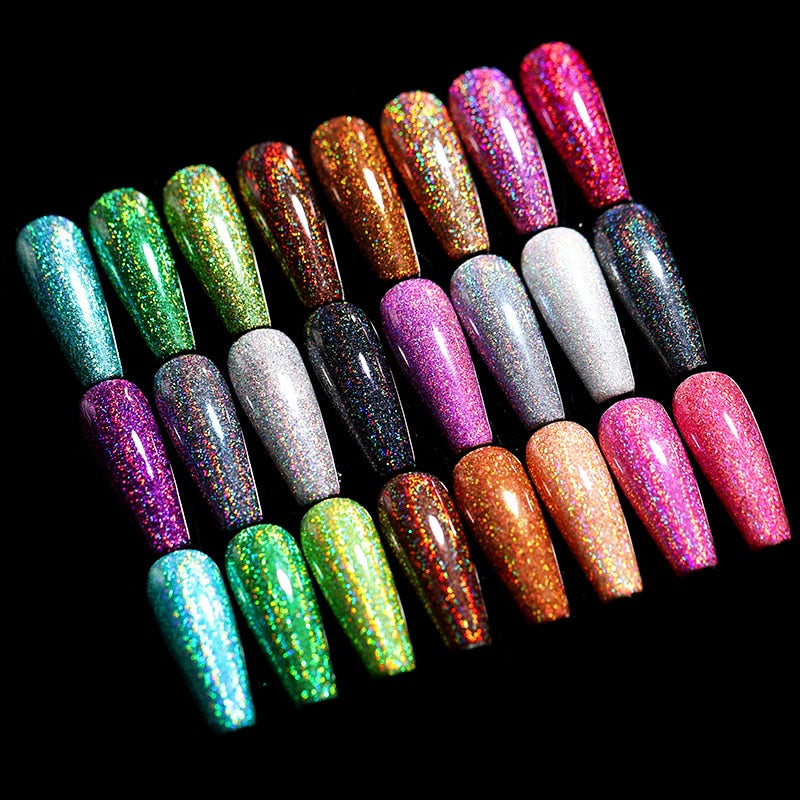 1 Box Hot Sale Iridescent Nail Powders Shiny Nail Glitters Dust Decorations For Nail Art Chrome Pigment DIY Accessories