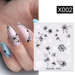 Load image into Gallery viewer, 1 Sheet 3D Floral Nail Sticker Adhesive Plants Colorful Beautiful Flowers Nail Transfer Sticker Decals Nail Art Decoration
