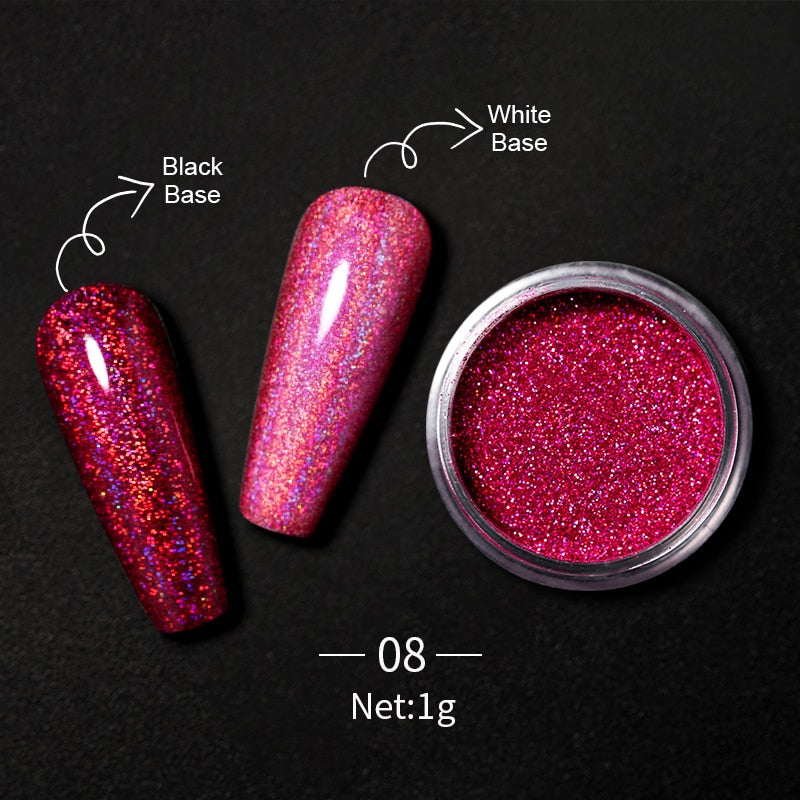 1 Box Hot Sale Iridescent Nail Powders Shiny Nail Glitters Dust Decorations For Nail Art Chrome Pigment DIY Accessories