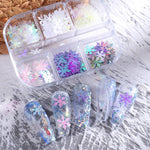 Load image into Gallery viewer, Sparkly Foil Nails Sequins Irregular Aluminum Gold Red Summer Design Set Nail Glitter Flakes Gel DIY Manicure Accessories CH950
