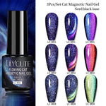 Load image into Gallery viewer, LILYCUTE 7ML 9D Cat Magnetic Gel Polish Set Semi Permanent Soak Off UV LED Glitter Nails Magnet Stick Black Gel Needed
