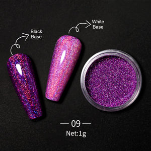 1 Box Hot Sale Iridescent Nail Powders Shiny Nail Glitters Dust Decorations For Nail Art Chrome Pigment DIY Accessories