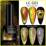 Load image into Gallery viewer, LILYCUTE 7ml 9D Reflective Cat Magnetic Gel Nail Polish Glitter Vernis Semi Permanent Soak Off Magnetic UV Gel Nail Art Gel
