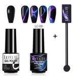 Load image into Gallery viewer, LILYCUTE 7ML 9D Cat Magnetic Gel Polish Set Semi Permanent Soak Off UV LED Glitter Nails Magnet Stick Black Gel Needed
