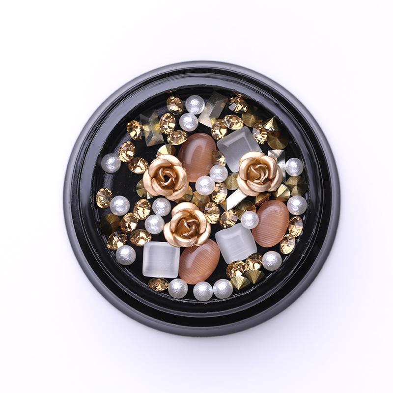 BORN PRETTY Nail Rhinestone Small Irregular Beads Mixed Color Stone Manicuring 3D Nail Art Decoration In Wheel Nails Accessories