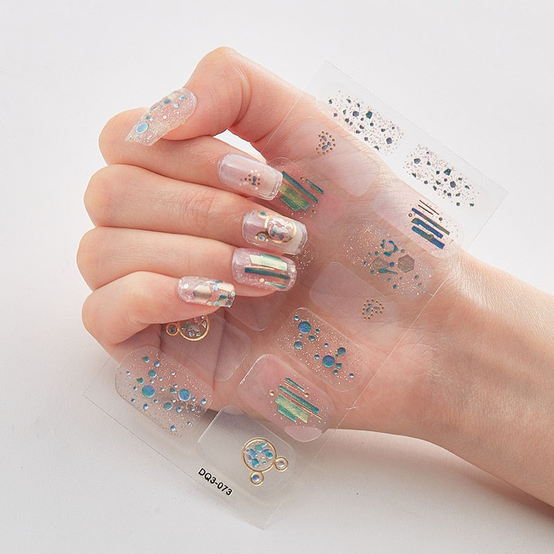 Two Sorts 0f Nail Stickers Glitter Series Novidades Designer Nail Decals Nails Art Decoration Nailart Sticker Nail Strips