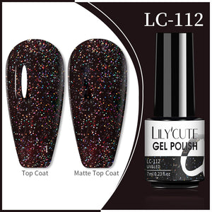 LILYCUTE 7ml 9D Reflective Cat Magnetic Gel Nail Polish Glitter Vernis Semi Permanent Soak Off Magnetic UV Gel Nail Art Gel