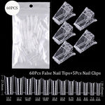 Load image into Gallery viewer, Acrylic Extension False Nail Tips Sculpted Full Cover Nail Tips Fake Finger UV Gel Polish Quick Building Mold Manicures Tool Set
