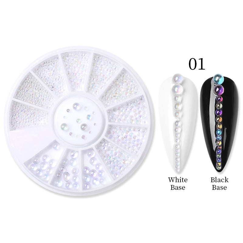 BORN PRETTY Nail Rhinestone Small Irregular Beads Mixed Color Stone Manicuring 3D Nail Art Decoration In Wheel Nails Accessories