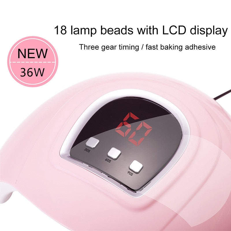 Nail Dryer LED Nail Lamp UV Lamp for Curing All Gel Nail Polish With Motion Sensing Manicure Pedicure Salon Tool