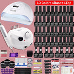 Load image into Gallery viewer, 40 Colors Nail Polish super Manicure Set 120/80/54W LED Nail Lamp Nail Set With All Tools Needed For Manicure Electric Nail File
