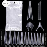 Load image into Gallery viewer, Acrylic Extension False Nail Tips Sculpted Full Cover Nail Tips Fake Finger UV Gel Polish Quick Building Mold Manicures Tool Set
