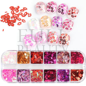 Sparkly Foil Nails Sequins Irregular Aluminum Gold Red Summer Design Set Nail Glitter Flakes Gel DIY Manicure Accessories CH950