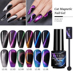 Load image into Gallery viewer, LILYCUTE 7ML 9D Cat Magnetic Gel Polish Set Semi Permanent Soak Off UV LED Glitter Nails Magnet Stick Black Gel Needed
