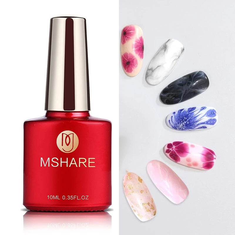 MSHARE Milky Pink Rubber Base Gel Glitter Camouflage Color Coat Nude Brown Soak Off Nails Gels Varnish Lacquer 10ml UV LED Gel