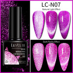 Load image into Gallery viewer, LILYCUTE 7ml 9D Reflective Cat Magnetic Gel Nail Polish Glitter Vernis Semi Permanent Soak Off Magnetic UV Gel Nail Art Gel
